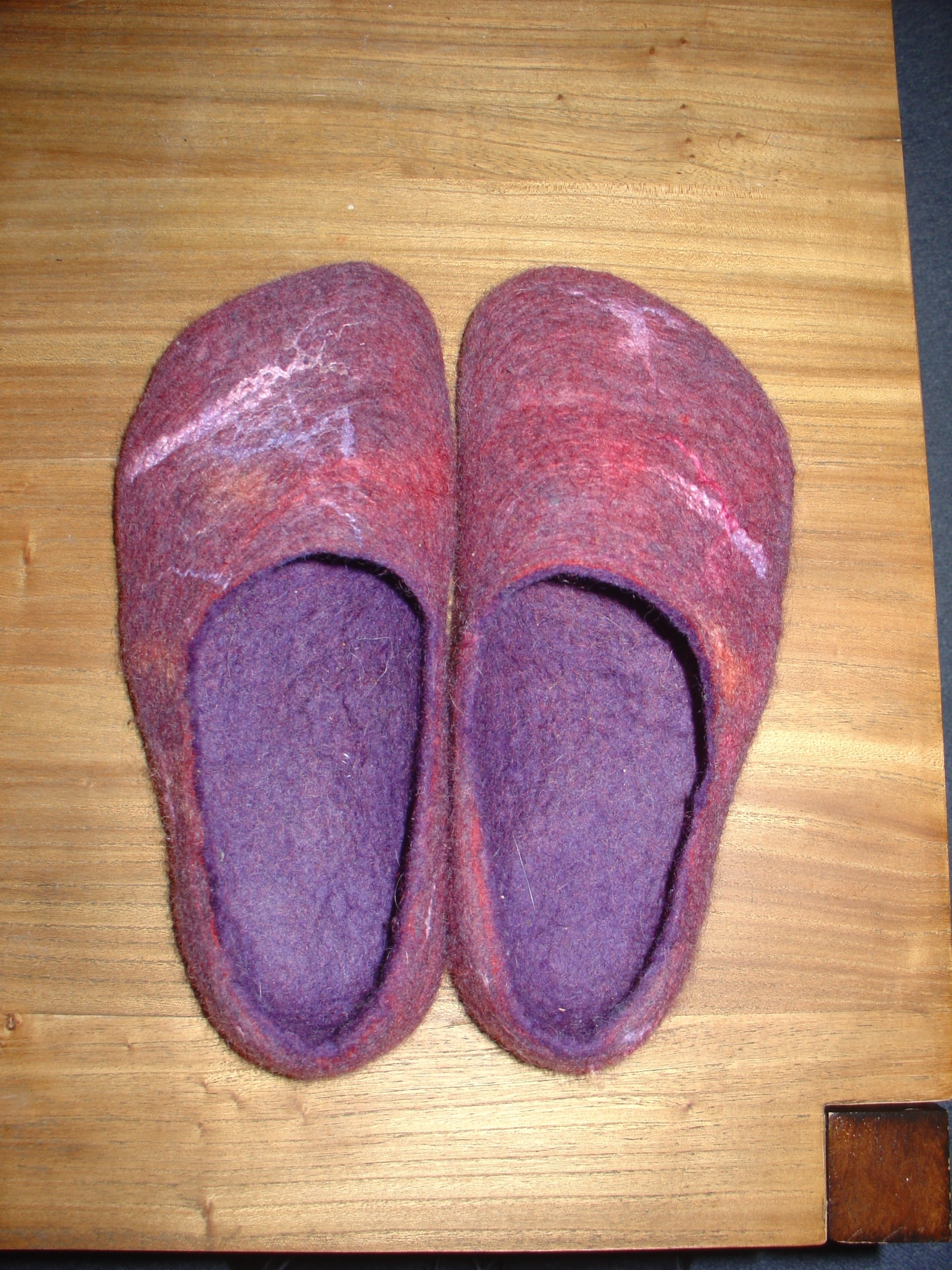 wet felting slippers